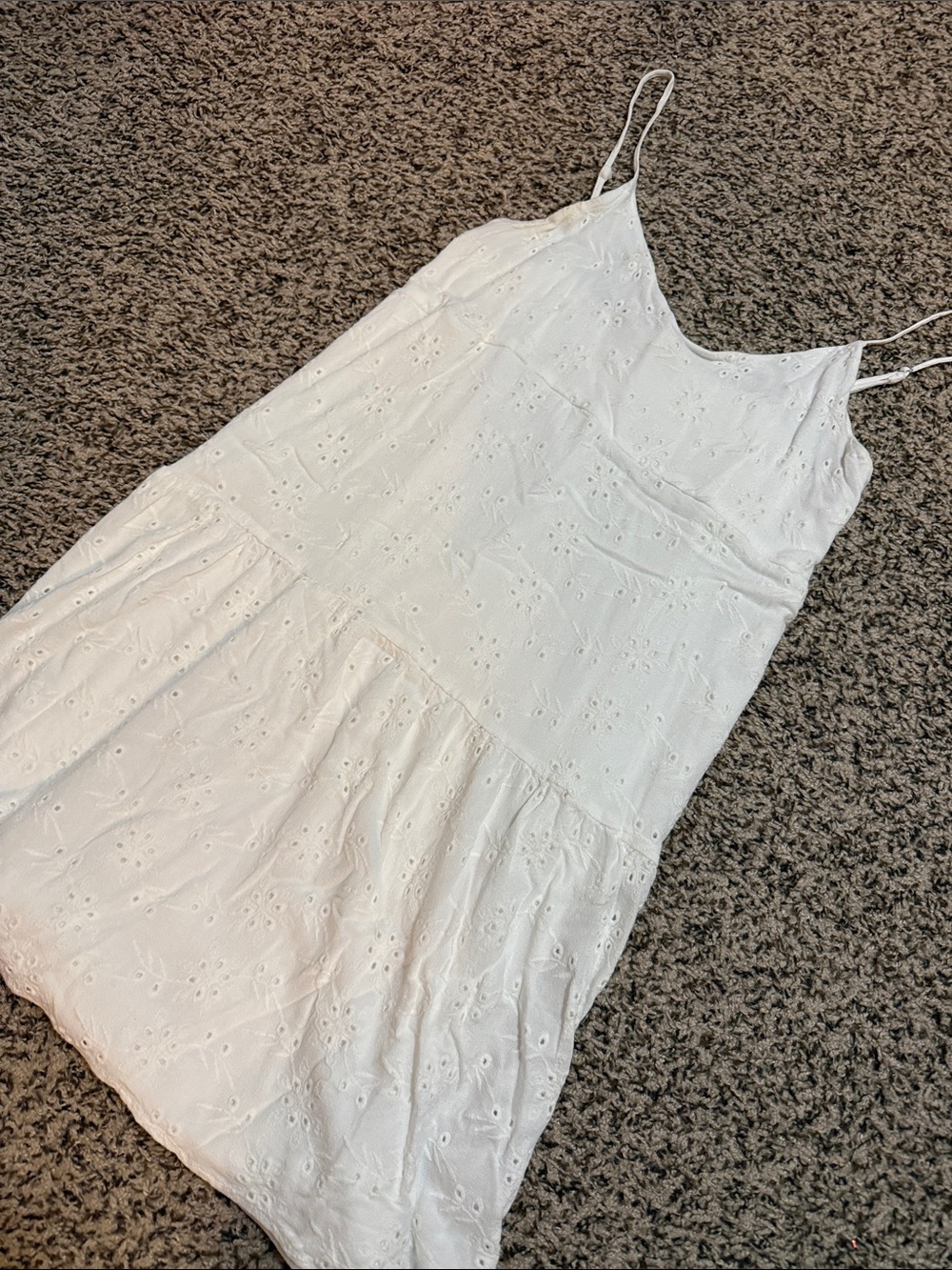 Lovestitch Lightweight White Eyelet Midi Dress